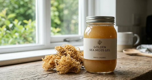 A calendar with sea moss checkmarks shows what happens if I take sea moss every day for a month