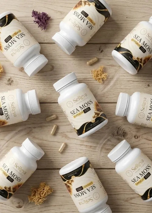 bulk sea moss dietary supplement capsules for wellness and skin support